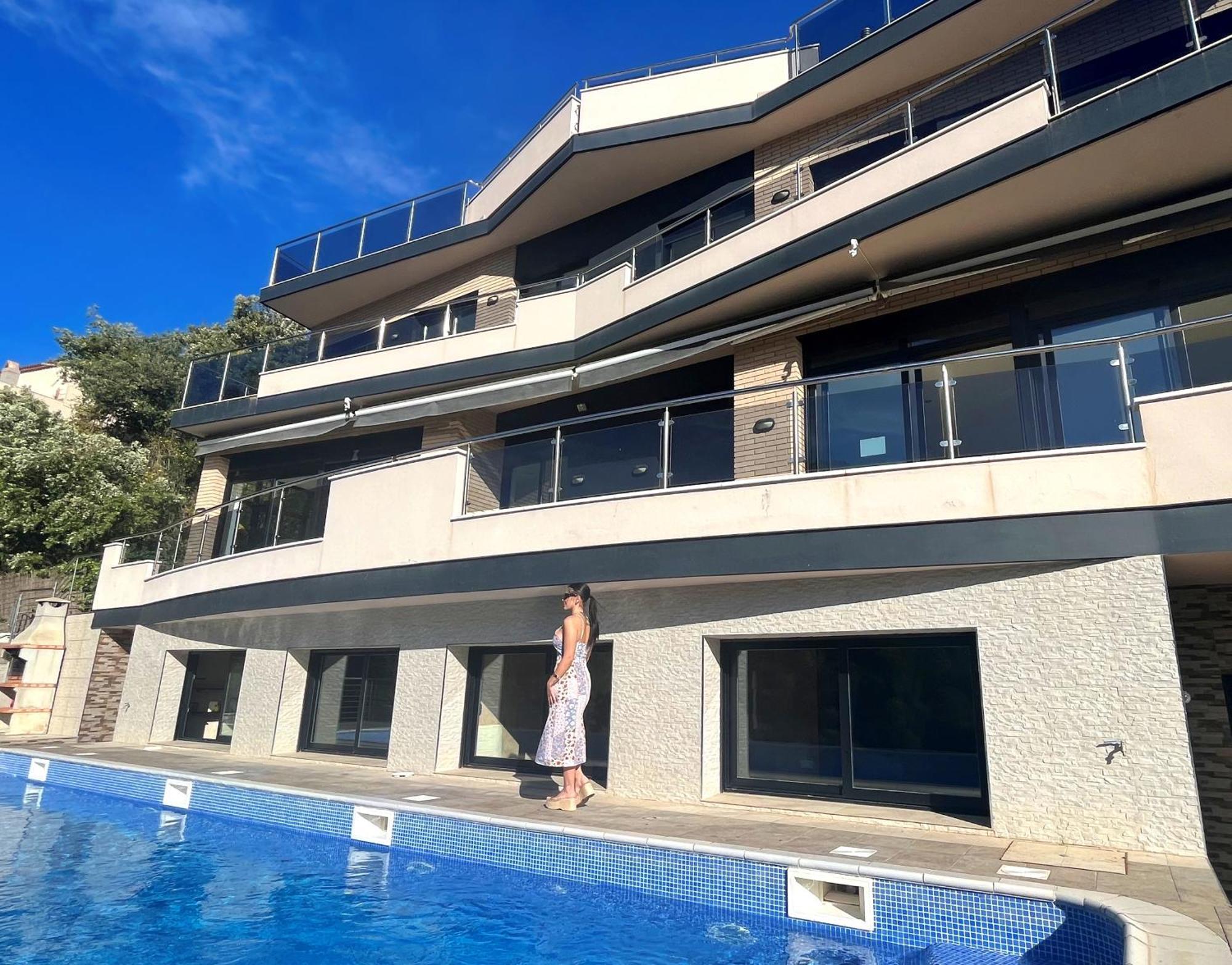 Villa De Lujo Con Vistas Al Mar Y Piscina Privada Santa Susanna Eksteriør bilde